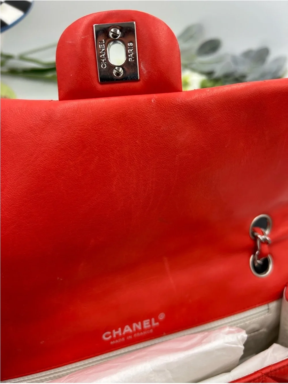 Women’s Chanel MATELASSE lamb, Skin, shoulder bag, ladybug, and strawberry charm